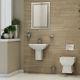 Toilet Wc Basin Bathroom Suite Wall Hung Btw Semi Pedestal 2 Two Piece Pan Sink