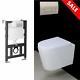 Toilet Wc Bathroom Wall Hung Mounted Concealed Frame Ceramic Soft C Seat W4 Kl
