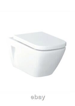 Toilet WC Wall Hung Mounted Cloakroom Heavy duty Soft Closing Seat Round PERRY