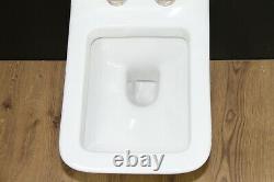 Toilet WC Wall Hung Mounted Cloakroom Soft Close Seat Rimless Compact 520MM WH54
