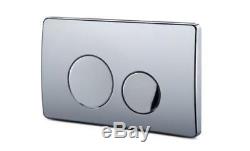 Toilet WC Wall Hung Mounted Concealed Frame Cistern F Push Button Bathroom RD