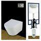 Toilet Wc Wall Hung Mounted Heavy D Soft Close Seat Concealed Frame & Plate 351