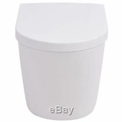 Toilet Wall Hung Mounted Bathroom Ceram Adjustable Concealed Cistern White/Black