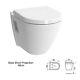 Toilet Wall Hung Mounted Wc Round Square Designs Soft Close Seat Bathroom White