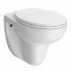 Toilet Wall Hung White Ceramic Wc Pan Bowl Soft Close Seat Modern White Wc
