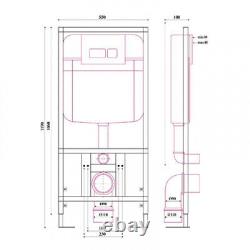 True 1.2m Wall Hung WC Frame & Concealed Cistern