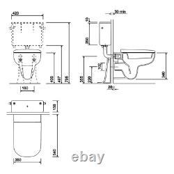 Twyford E500 Round Wall Hung Toilet 350mm Wide Excluding Seat(Pan Only)