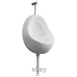 Urinal Wall Ceramic Flush Valve Hung White Toilet Vidaxl Design Bathroom New