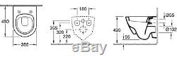 VILLEROY&BOCH SUBWAY2.0 WC TOILET PAN 48 or 56cm WALL HUNG+V&B SOFT CLOSING SEAT