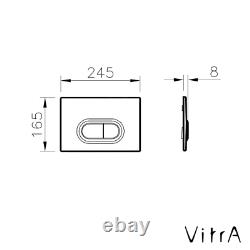 VITRA Low Height Wall Hung Toilet Concealed Cistern WC Frame & Matt Black Plate