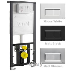 VITRA Universal Concealed Wall Hung WC Toilet Cistern Frame & Dual Flush Plate