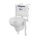 Victor Wall Hung Toilet Wc Pan With Wall Hung Frame And Concealed Cistern Seat