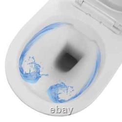 VidaXL Wall Hung Rimless Toilet Ceramic White