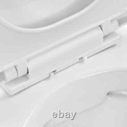 VidaXL Wall Hung Rimless Toilet Ceramic White