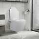 Vidaxl Wall Hung Rimless Toilet With Bidet Function Ceramic White Sleek Toilet