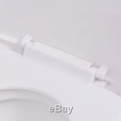 VidaXL Wall Hung Toilet Bathroom Bidet Concealed Cistern Ceramic White/Black