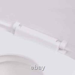 VidaXL Wall Hung Toilet Ceramic White UK BDY