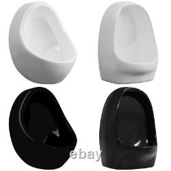 VidaXL Wall Hung Urinal with Flush Valve Ceramic Clean White/Black Egg/Classic