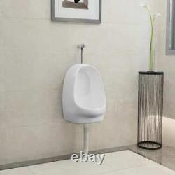 VidaXL Wall Hung Urinal with Flush Valve Ceramic White UK NEW