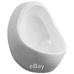 VidaXL Wall Hung Urinal with Flush Valve Ceramic White Wall-mounted Urinal