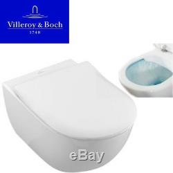 Villero&boch Subway 2.0 Direct Flush Wall Hung Toilet Pan + Slim Soft Close Seat