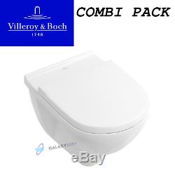 Villeroy & Boch O. Novo Direct Flush Wall Hung Wc Toilet Pan With Soft Close Seat