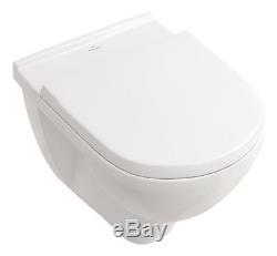 Villeroy & Boch O. Novo Wall Hung Toilet with Seat, Directf Lush and without Set