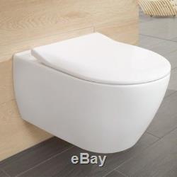 Villeroy&Boch Subway 2.0 56cm Rimless WC Wall Hung Toilet Pan with V&B Slim Seat