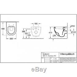 Villeroy & Boch Subway compact wall hung wc toilet pan + Soft close seat