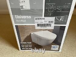 Villeroy & Boch Universo Twistflush 4670T9R1 Wall Hung WC pan +seat ceramic plus