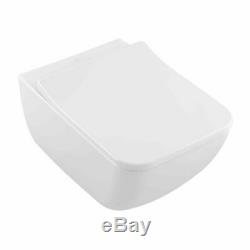 Villeroy & Boch Venticello Rimless Wall Hung Toilet Pan + Slim Soft Close Seat