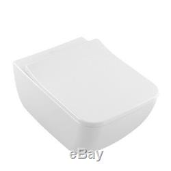 Villeroy & Boch Venticello ceramic + rimless wall hung pan wc + soft close seat