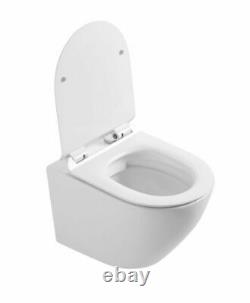 Vitra 1.27m Concealed Cistern Wc Frame With Compact Rimless Wall Hung Toilet Pan