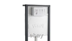 Vitra 1.27m Concealed Cistern Wc Frame With Resort Rimless Wall Hung Toilet Pan