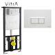 Vitra 1.27m Concealed Cistern Wc Frame With Rimless Wall Hung Toilet Pan