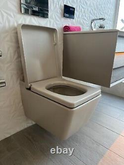 Vitra Frame Wall Mounted WC Toilet in Taupe, Ex-Display 7743