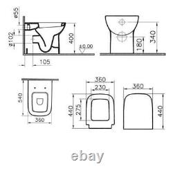 Vitra S20 Back to Wall Toilet Soft Close Seat