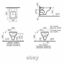 Vitra S20 Wall Hung Toilet Pan 520mm Projection Soft Close Seat