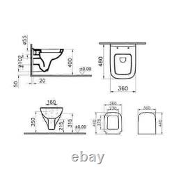 Vitra S20 Wall Hung Toilet Soft Close Seat