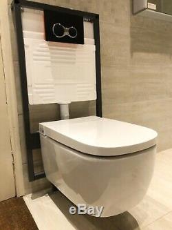 Vitra V Care Essential Rimless Shower Toilet Wall Hung Bidet Wc With Frame