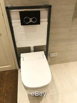 Vitra V Care Essential Rimless Shower Toilet Wall Hung Bidet Wc With Frame