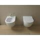 Wc Modern White Ceramic Wall Hung Toilet Round With Bidet Gsg Like