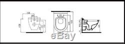 Wall Hung All in One Combined Round Bidet Toilet With Soft Close Seat
