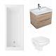 Wall Hung Bathroom Suite With Vanity Unit Furniture + 1700 Bath + Wc Toilet