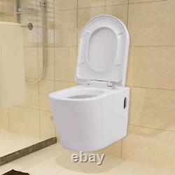 Wall Hung Ceramic Bathroom Toilet Soft Close Seat Lid White WC Bath Toilets