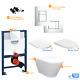 Wall Hung Rimless Toilet With Grohe Low Height 0.82m Concealed Wc Cistern Frame