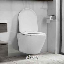 Wall Hung Rimless Toilet Ceramic White Wall Mounted