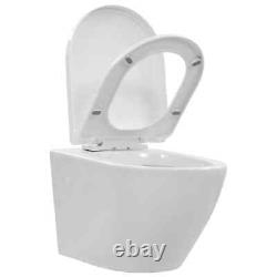 Wall Hung Rimless Toilet Ceramic White Wall Mounted