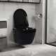 Wall Hung Rimless Toilet With Bidet Function Ceramic Black I3b6