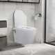 Wall Hung Rimless Toilet With Bidet Function Ceramic White G9u8